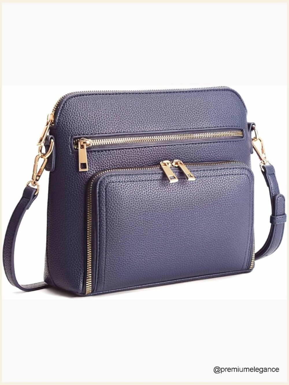 Small Crossbody Bag with Built-In RFID Wallet, Vegan Leather